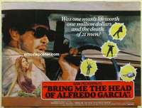 k514 BRING ME THE HEAD OF ALFREDO GARCIA British quad movie poster '74