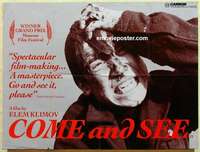 k521 COME & SEE British quad movie poster '85 WWII, Elem Klimov