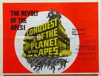 k522 CONQUEST OF THE PLANET OF THE APES British quad movie poster '72