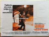 k526 DEATH WISH British quad movie poster '74 Charles Bronson, Winner