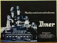 k529 DINER British quad movie poster '82 Barry Levinson, Guttenberg