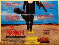 k532 EL MARIACHI British quad movie poster '92 Robert Rodriguez