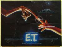 k536 ET British quad movie poster '82 Steven Spielberg, Drew Barrymore