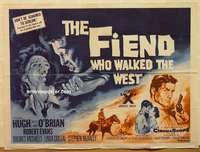 k541 FIEND WHO WALKED THE WEST British quad movie poster '58 O'Brian