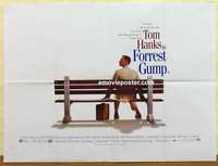 k544 FORREST GUMP DS British quad movie poster '94 Tom Hanks, Zemeckis