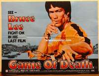 k546 GAME OF DEATH British quad movie poster '79 Bruce Lee