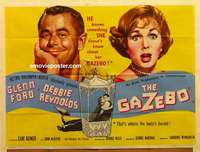 k548 GAZEBO British quad movie poster '60 Glenn Ford, Debbie Reynolds
