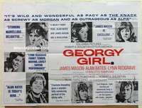 k549 GEORGY GIRL British quad movie poster '66 Redgrave, James Mason