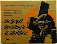 k551 GOSPEL ACCORDING TO ST MATTHEW British quad movie poster '66
