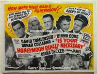 k563 IS YOUR HONEYMOON REALLY NECESSARY British quad movie poster '52