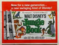 k566 JUNGLE BOOK British quad movie poster '67 Walt Disney classic!