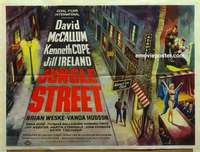 k567 JUNGLE STREET British quad movie poster '61 David McCallum