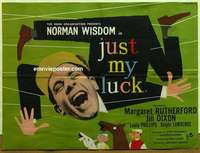 k568 JUST MY LUCK British quad movie poster '57 Norman Wisdom