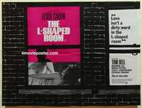 k577 L-SHAPED ROOM British quad movie poster '63 Leslie Caron, Bryan Forbes