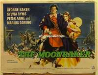 k583 MOONRAKER British quad movie poster '58 George Baker