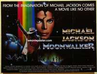 k584 MOONWALKER British quad movie poster '88 Michael Jackson