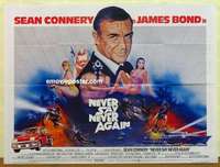 k006 NEVER SAY NEVER AGAIN British quad movie poster '83 Connery, Bond