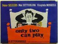 k588 ONLY TWO CAN PLAY British quad movie poster '62 Peter Sellers