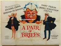 k592 PAIR OF BRIEFS British quad movie poster '62 Ron Moody, English