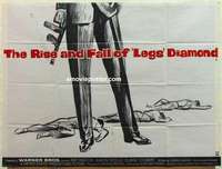 k604 RISE & FALL OF LEGS DIAMOND British quad movie poster '60 Danton
