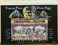 k617 THEATRE OF BLOOD British quad movie poster '73 Vincent Price