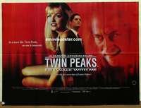 k624 TWIN PEAKS: FIRE WALK WITH ME British quad movie poster '92 Lynch