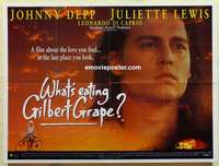 k626 WHAT'S EATING GILBERT GRAPE British quad movie poster '93 Johnny Depp
