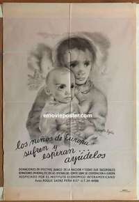 k041 HELP THE EUROPEAN CHILDREN Argentinean '40s Lydis art of suffering children!