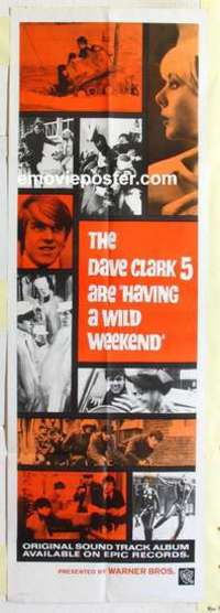 k124 HAVING A WILD WEEKEND door panel movie poster '65 Dave Clark 5!