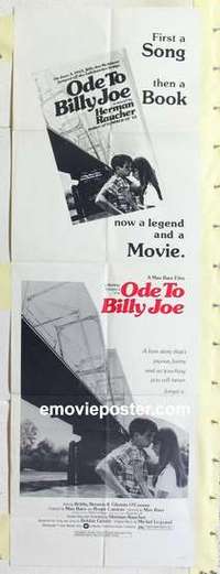 k128 ODE TO BILLY JOE door panel movie poster '76 Robby Benson