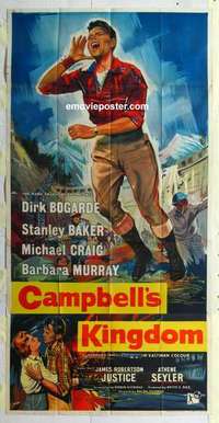 k066 CAMPBELL'S KINGDOM English three-sheet movie poster '58 Dirk Bogarde