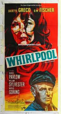 k100 WHIRLPOOL English three-sheet movie poster '59 Fischer, Greco