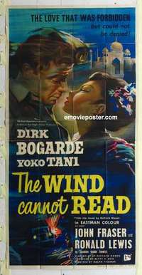k101 WIND CANNOT READ English three-sheet movie poster '60 Dirk Bogarde