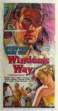 k102 WINDOM'S WAY English three-sheet movie poster '58 Peter Finch, Mary Ure