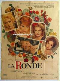 k159 LA RONDE French one-panel movie poster '65 Roger Vadim, Jane Fonda