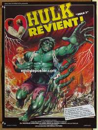 k168 BRIDE OF THE INCREDIBLE HULK French 15x20 movie poster '80
