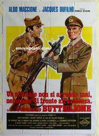 k213 COLONEL BUTTIGLIONE Italian one-panel movie poster '73 Jacques Dufilho