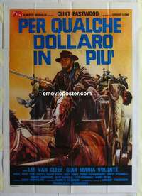 k217 FOR A FEW DOLLARS MORE Italian one-panel movie poster R80s Eastwood