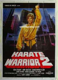 k226 KARATE WARRIOR 2 Italian one-panel movie poster '88 Kim Rossi Stuart
