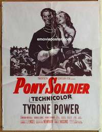 k021 PONY SOLDIER Panamanian 23x32 movie poster '52 Tyrone Power