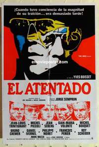 k037 FRENCH CONSPIRACY Spanish movie poster '72 Trintignant
