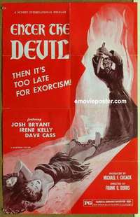 k195 ENTER THE DEVIL special movie poster  '72 Bryant, Kelly