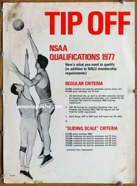 k201 TIP OFF NSAA QUALIFICATIONS 1977 special movie poster