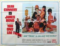 k003 YOU ONLY LIVE TWICE subway movie poster '67 Sean Connery