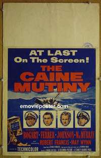 k274 CAINE MUTINY window card movie poster '54 Humphrey Bogart, Jose Ferrer