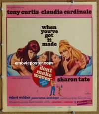 k279 DON'T MAKE WAVES window card movie poster '67 Tony Curtis, Sharon Tate