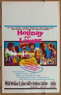 k284 HOLIDAY FOR LOVERS window card movie poster '59 Clifton Webb, Wyman