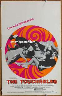 k304 TOUCHABLES window card movie poster '68 fifth dimension sex!