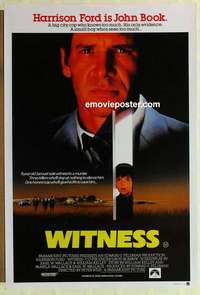 m004 WITNESS Aust one-sheet movie poster '85 Harrison Ford, Peter Weir