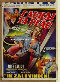 m114 I THE JURY Belgian movie poster movie poster '53 Mickey Spillane